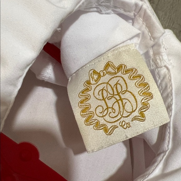 The Beaufort Bonnet Company Peter Pan collared onesie size 18-24M color white - Picture 3 of 5